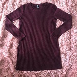 Burgundy Sweater Dress